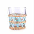 Ilha embrulhada Tumblers clara azul branco rosa